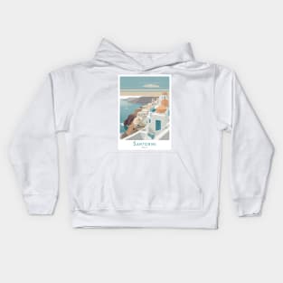 Santorini Serenity - Grecian Paradise Kids Hoodie